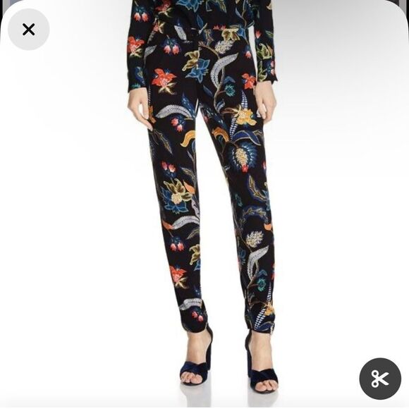 Maje papaye baroque printed trousers - Picture 1 of 9